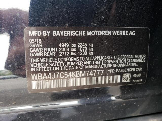 WBA4J7C54KBM74777 BMW 440xi Gran Coupe