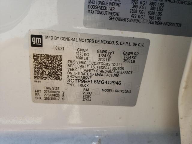 3GTP9EEL6MG412946 GMC Sierra K1500 At4