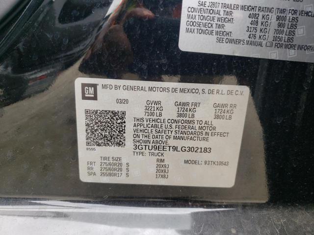 3GTU9EET9LG302183 GMC Sierra K1500 At4