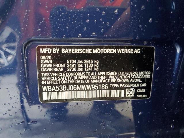 WBA53BJ06MWW95186 BMW 540 I