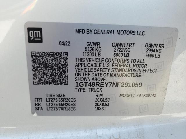 1GT49REY7NF291059 GMC Sierra K2500 Denali
