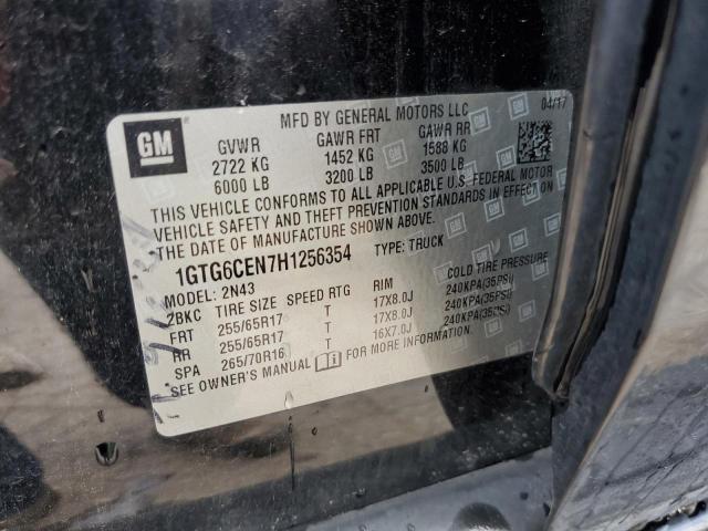 1GTG6CEN7H1256354 GMC CANYON SLE