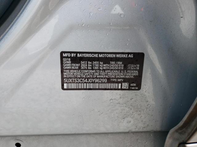5UXTS3C54J0Y96299 BMW X3 Xdrivem40i