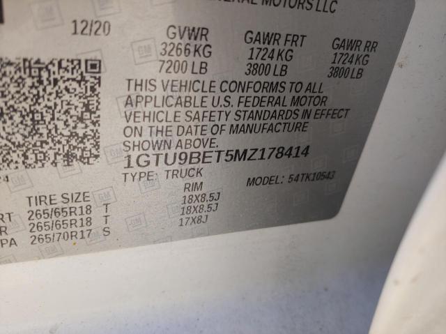 1GTU9BET5MZ178414 GMC Sierra K1500 Sle