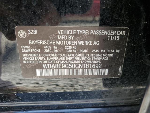 WBA8E9G50GNT81692 BMW 328 I Sulev