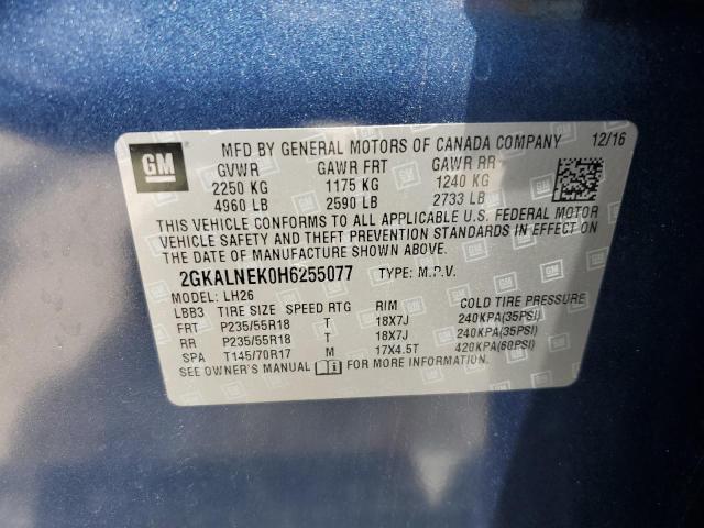 2GKALNEK0H6255077 GMC Terrain Sle