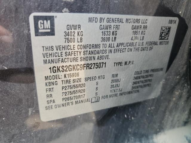 1GKS2GKC9FR275071 GMC Yukon Xl K1500 Sle
