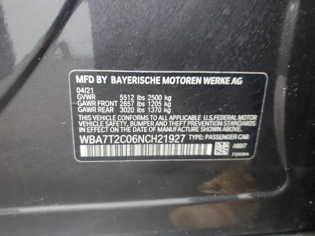WBA7T2C06NCH21927 BMW 740 I