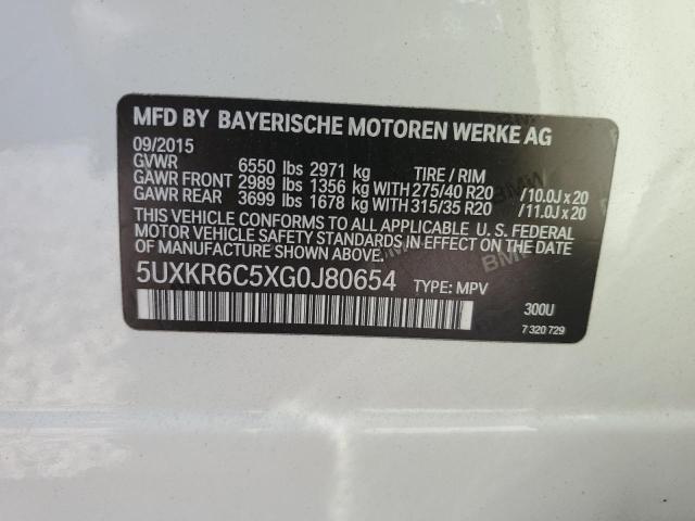5UXKR6C5XG0J80654 BMW X5 Xdrive50i
