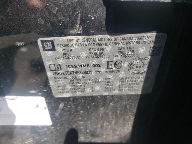 2GKFLTEK7H6328939 GMC Terrain Sle