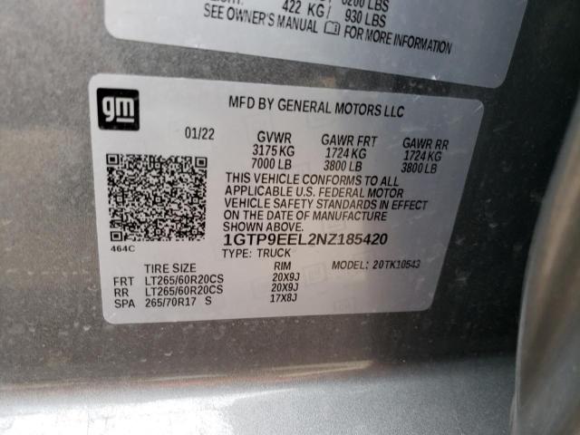 1GTP9EEL2NZ185420 GMC Sierra Limited K1500 At4