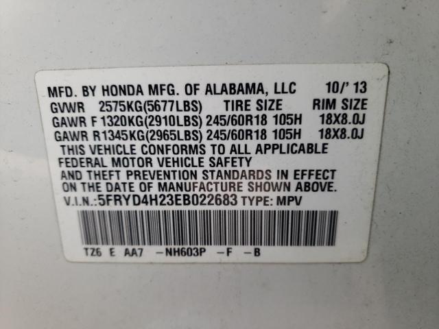 5FRYD4H23EB022683 Acura MDX