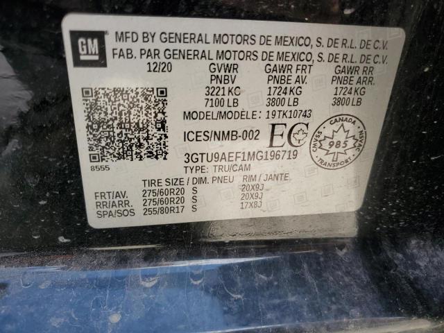 3GTU9AEF1MG196719 GMC Sierra K1500
