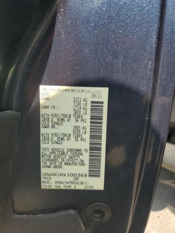 1N6AA0CC4EN500368 Nissan TITAN S