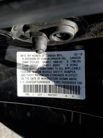 2HGFC2F75JH545224 Honda CIVIC EX