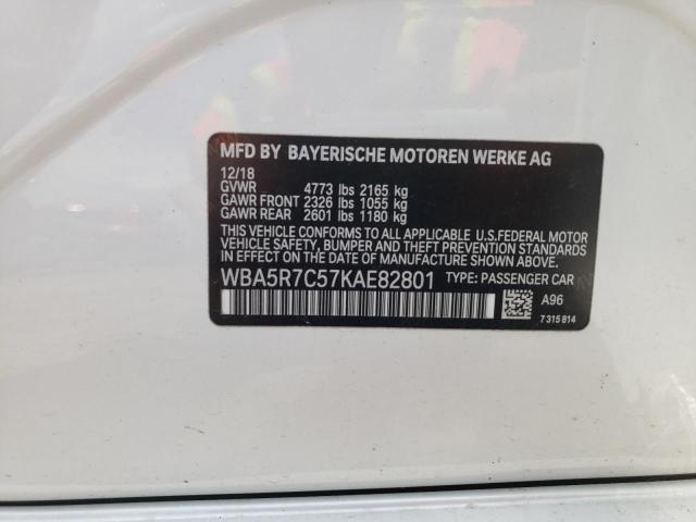 WBA5R7C57KAE82801 BMW 330XI