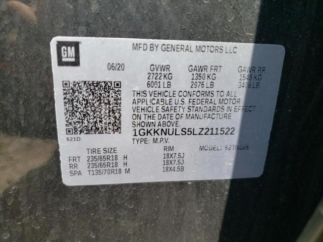 1GKKNULS5LZ211522 GMC ACADIA SLT