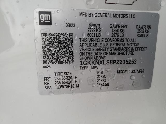 1GKKNXLS8PZ205253 GMC Acadia Denali