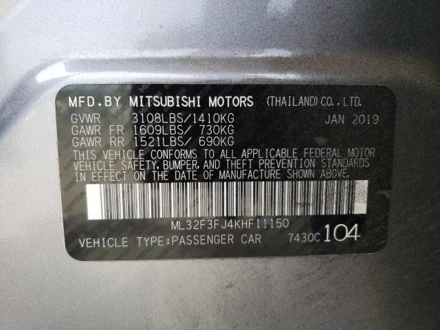 ML32F3FJ4KHF11150 Mitsubishi Mirage G4 Es
