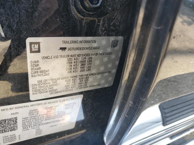 3GTU9DED0MG236630 GMC Sierra K1500 Slt