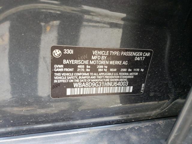WBA8D9G31HNU64003 BMW 330 XI