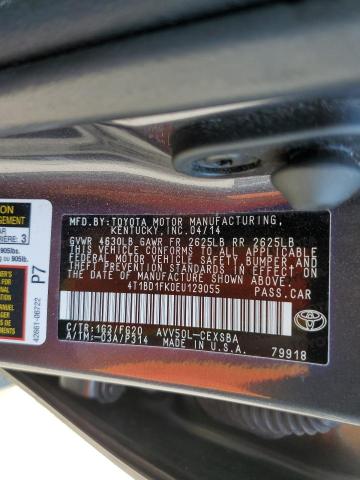 4T1BD1FK0EU129055 Toyota CAMRY HYBR