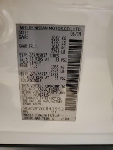 5N1AT2MT2KC841553 Nissan ROGUE S
