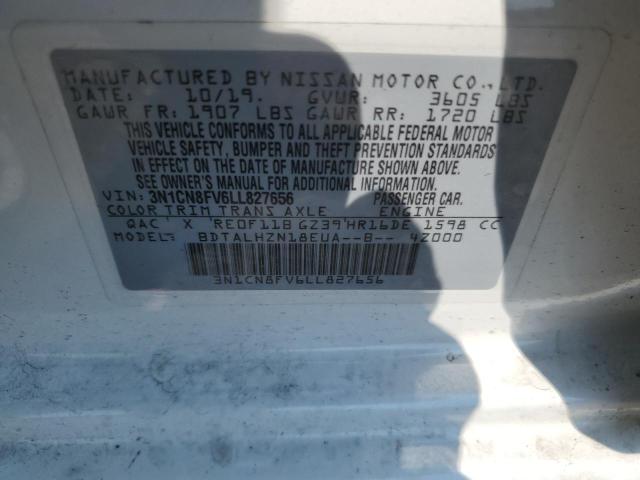 3N1CN8FV6LL827656 Nissan VERSA SR