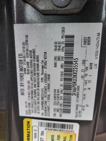 3FA6P0RU3KR235545 Ford FUSION TIT