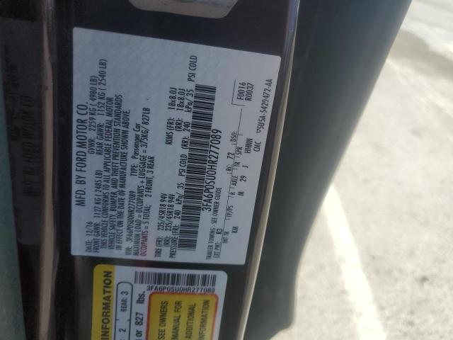 3FA6P0SU0HR277089 Ford FUSION TIT