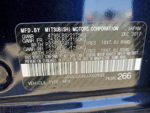 JA4AD2A36JJ002693 Mitsubishi Outlander