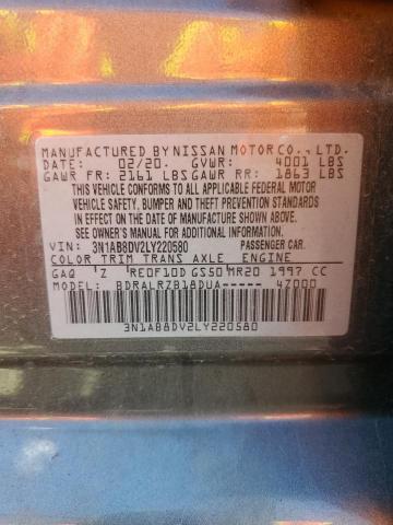 3N1AB8DV2LY220580 Nissan SENTRA SR