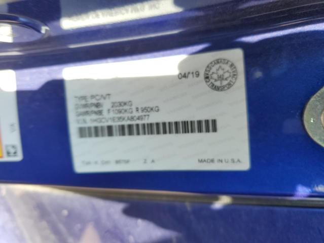 1HGCV1E35KA804977 Honda l15be