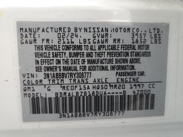 3N1AB8BV7RY308777 Nissan SENTRA S