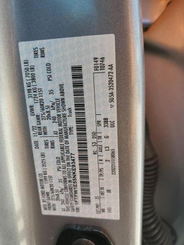 1FTFW1E55NKE93477 Ford F150 SUPER