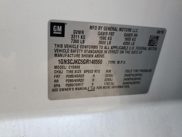 1GNSCJKC5GR148560 Chevrolet SUBURBAN C