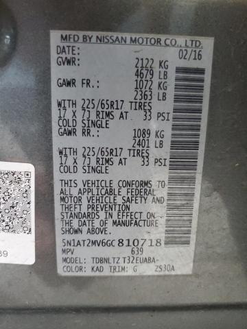 5N1AT2MV6GC810718 Nissan ROGUE S
