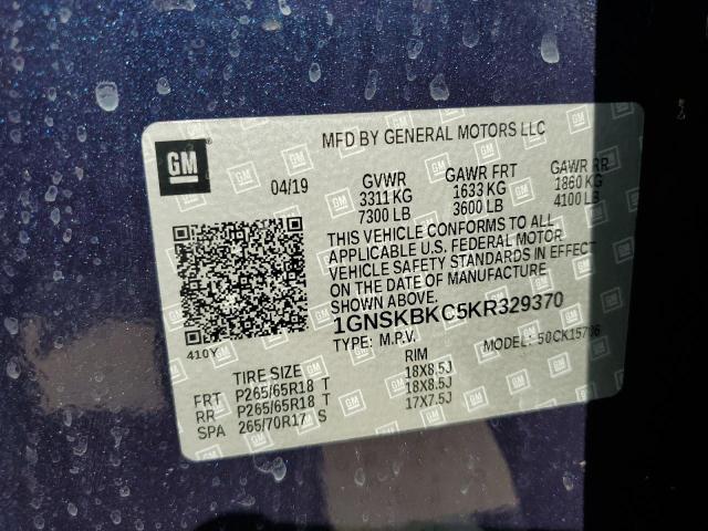 1GNSKBKC5KR329370 Chevrolet TAHOE K150