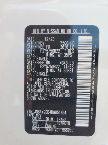 JN8AY2DB4R9851851 Nissan ARMADA PLA