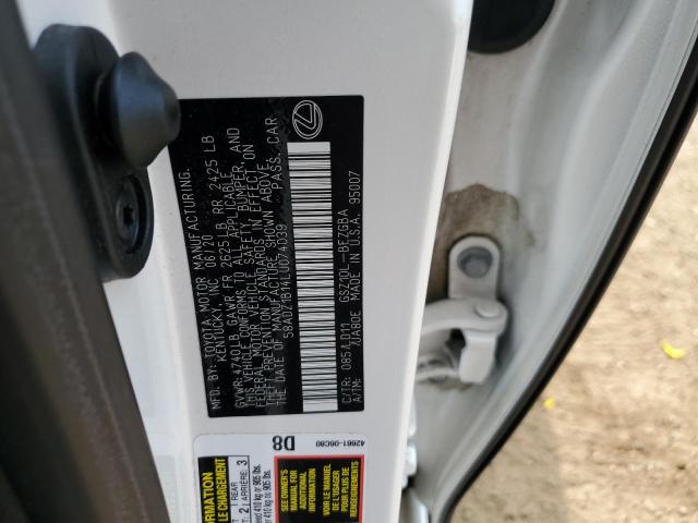 58ADZ1B14LU074039 Lexus ES 350