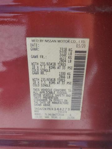 5N1AZ2BJ9LN144273 Nissan MURANO SV