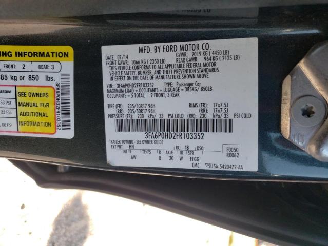3FA6P0HD2FR103352 Ford FUSION SE