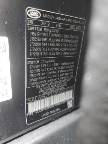 SALWR2RU3KA869022 Land Rover RANGE ROVE