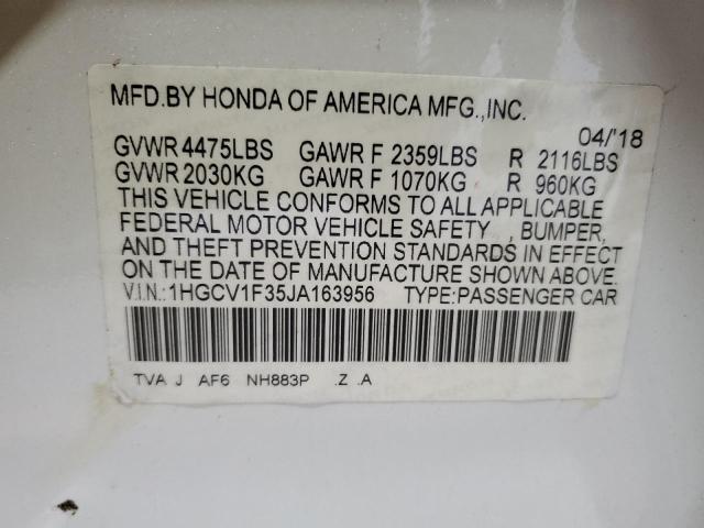 1HGCV1F35JA163956 Honda ACCORD SPO