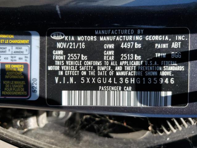 5XXGU4L36HG135946 KIA OPTIMA EX