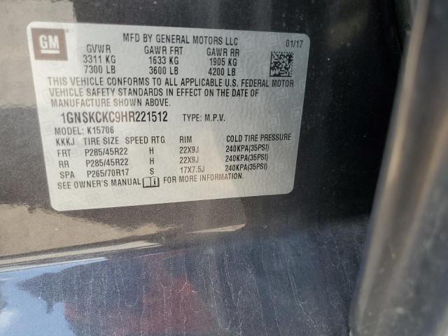 1GNSKCKC9HR221512 Chevrolet TAHOE K150