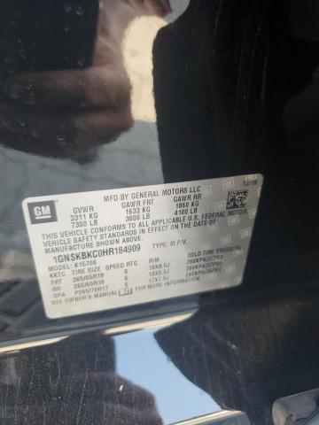 1GNSKBKC0HR184909 Chevrolet TAHOE K150