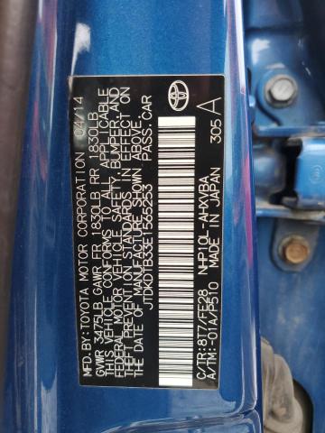 JTDKDTB33E1565253 Toyota PRIUS C