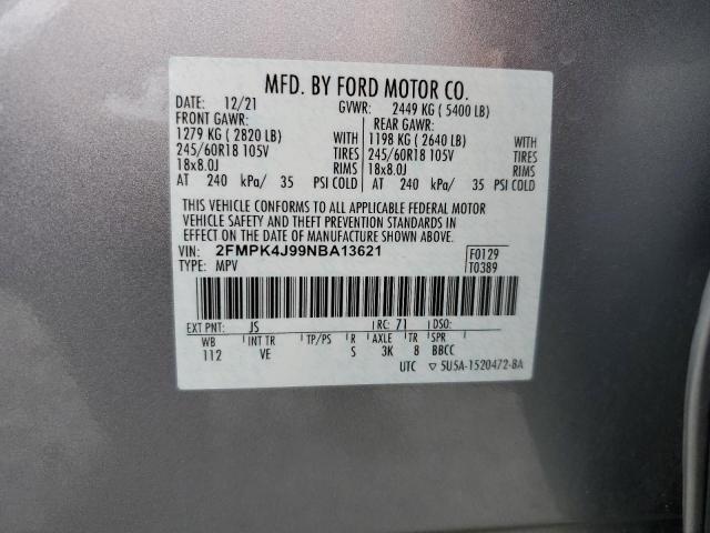 2FMPK4J99NBA13621 Ford EDGE SEL