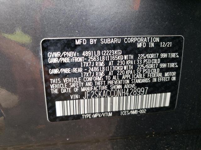 JF2SKACC0NH428997 Subaru Forester